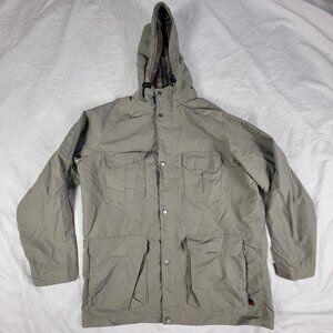 Woolrich Mens Large Gray Barn Field Jacket Full Zip Outdoors Casual Comfort
